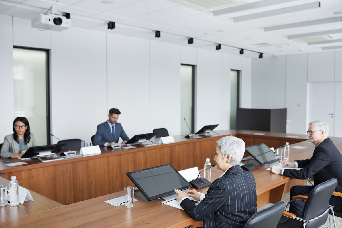 Executives collaborating in a strategy session